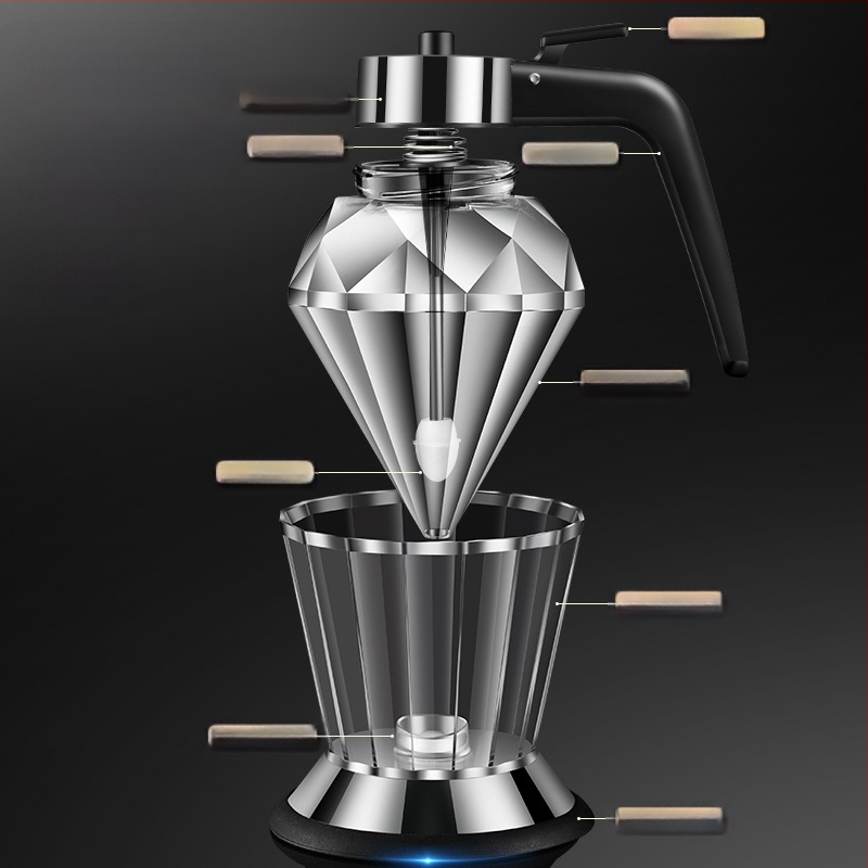 Deimantinio stiklo aliejaus puodas iš nerūdijančio plieno, mažas aliejaus butelis, aliejaus puodas virtuvei, buitinis sojų padažo acto prieskonių butelis, be aliejaus nuotėkio, medaus puodas