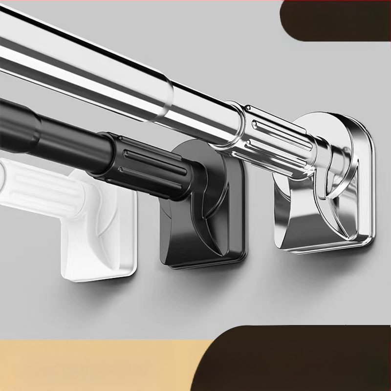 Lyukmentes ruhaszárító rúd Teleszkópos zuhanyfüggöny rúd Rozsdamentes acél Hűvös ruhásszekrény rúd WC zsugorító rúd Függönyrúd szárító állvány