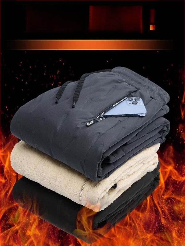 Панталони с дебела пухена подплата, ежедневни мъжки панталони, двойки, североизточни пътни водоустойчиви памучни панталони, топли дебели панталони