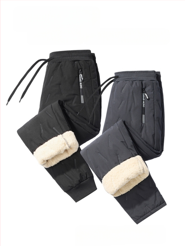 Панталони с дебела пухена подплата, ежедневни мъжки панталони, двойки, североизточни пътни водоустойчиви памучни панталони, топли дебели панталони