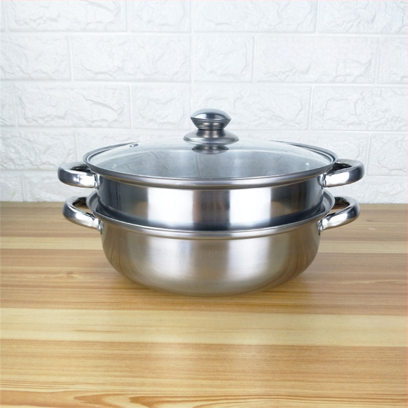 Неръждаема стомана двуслойна параходка 28 см параходка за супа двойна употреба многослойна тенджера за супа подаръчна тенджера гореща тенджера подаръчно лого универсална