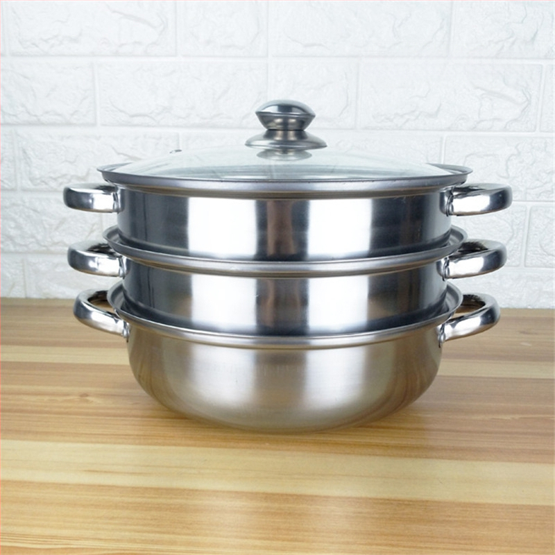 Неръждаема стомана двуслойна параходка 28 см параходка за супа двойна употреба многослойна тенджера за супа подаръчна тенджера гореща тенджера подаръчно лого универсална