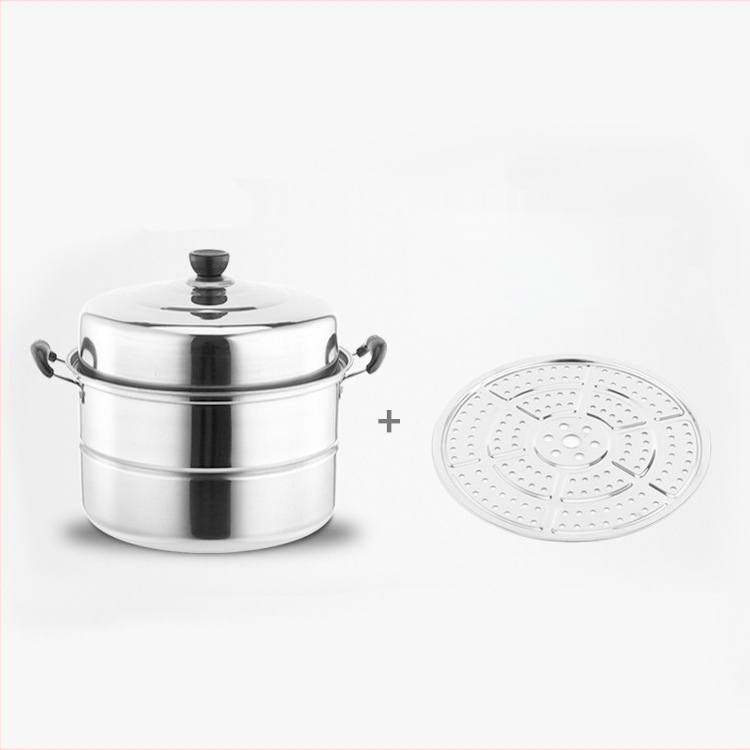 Двуслоен параход от неръждаема стомана, удебелен търговски параход с двойно предназначение, трислоен параход с голям капацитет, домакински многофункционален параход