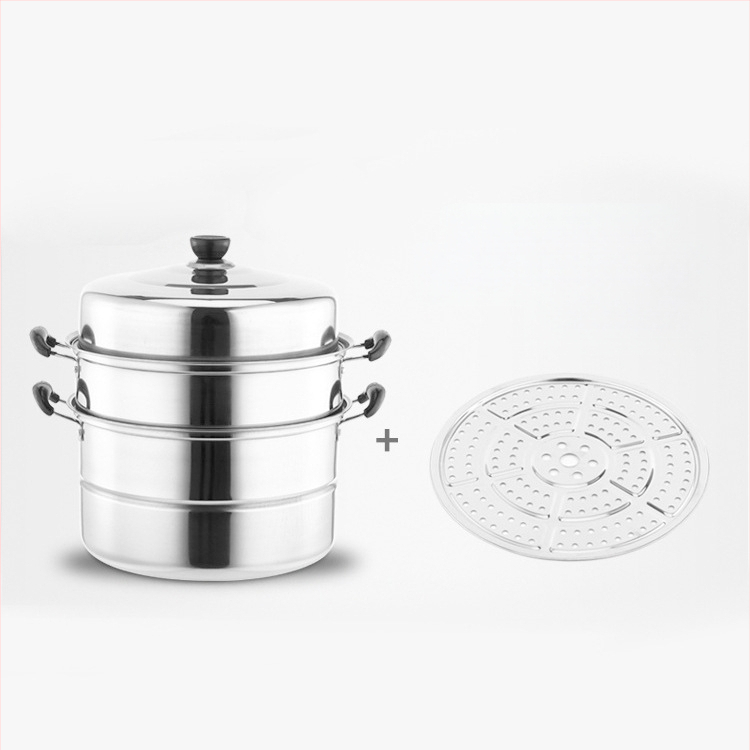 Двуслоен параход от неръждаема стомана, удебелен търговски параход с двойно предназначение, трислоен параход с голям капацитет, домакински многофункционален параход