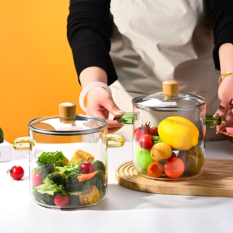 Didelio borosilikatinio stiklo puodas su atvira liepsna, atsparus aukštai temperatūrai, mažas pieno puodas, skaidrus garintuvas, elektrinė keraminė viryklė, specialus raudonojo vyno puodas, ypač didelis