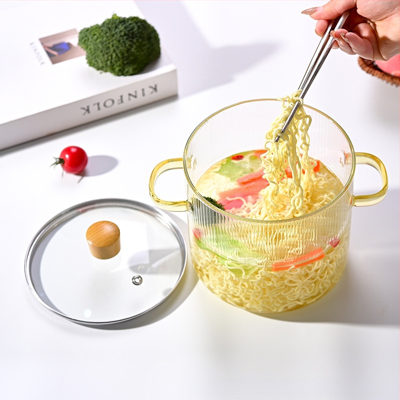 Didelio borosilikatinio stiklo puodas su atvira liepsna, atsparus aukštai temperatūrai, mažas pieno puodas, skaidrus garintuvas, elektrinė keraminė viryklė, specialus raudonojo vyno puodas, ypač didelis