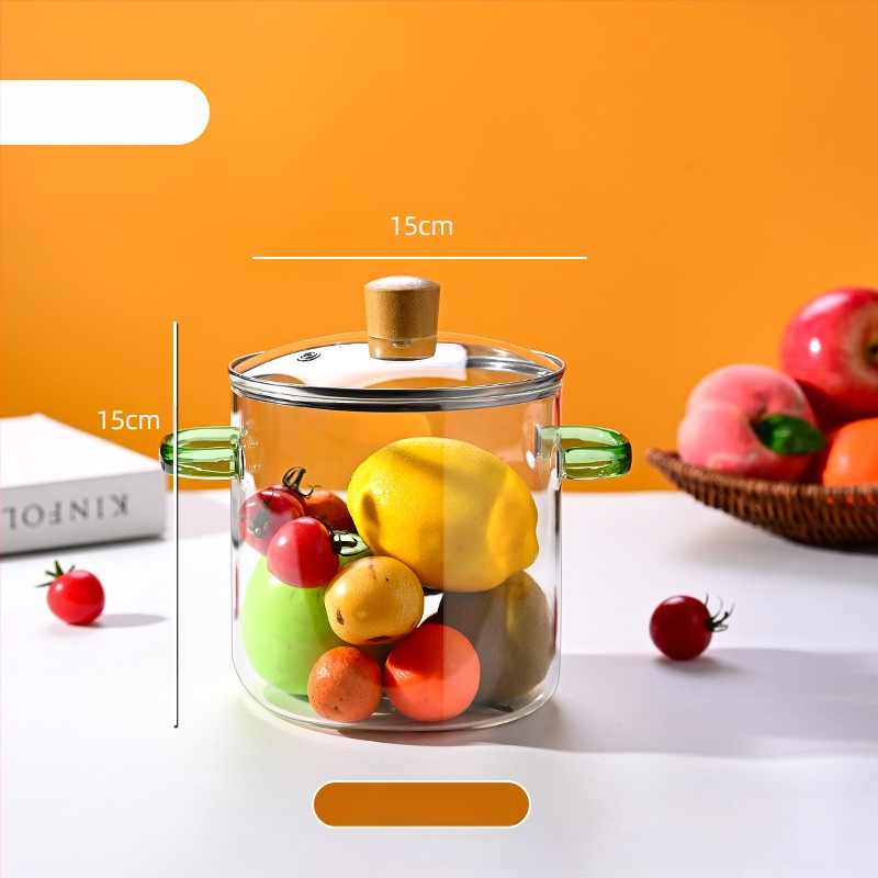 Didelio borosilikatinio stiklo puodas su atvira liepsna, atsparus aukštai temperatūrai, mažas pieno puodas, skaidrus garintuvas, elektrinė keraminė viryklė, specialus raudonojo vyno puodas, ypač didelis