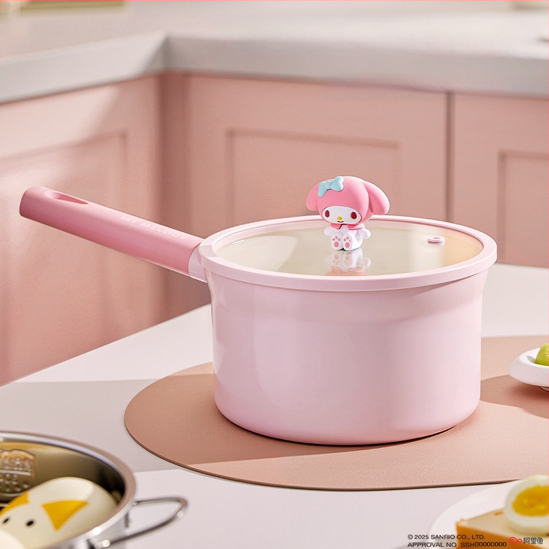 Sanrio višenamjenska posuda za mlijeko, posuda s neprianjajućim dnom, posebna posuda za dodatak prehrani za dojenčad i malu djecu, posuda za juhu, posuda za kuhanje i kuhanje na pari, višenamjenska posuda za instant rezance