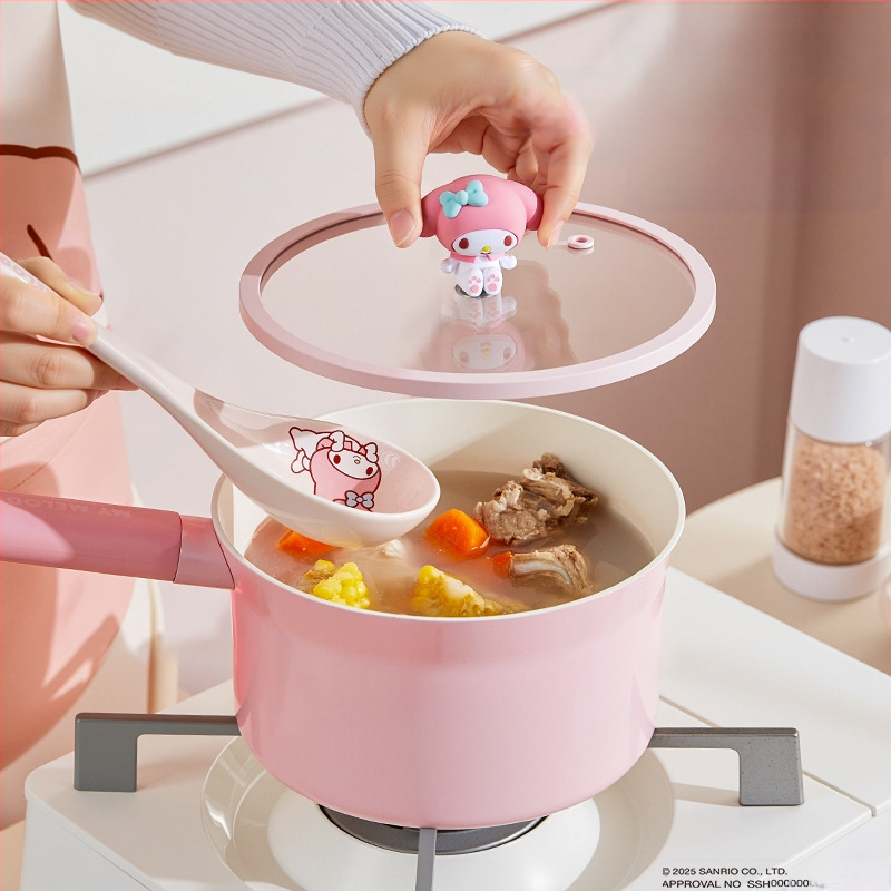 Sanrio višenamjenska posuda za mlijeko, posuda s neprianjajućim dnom, posebna posuda za dodatak prehrani za dojenčad i malu djecu, posuda za juhu, posuda za kuhanje i kuhanje na pari, višenamjenska posuda za instant rezance