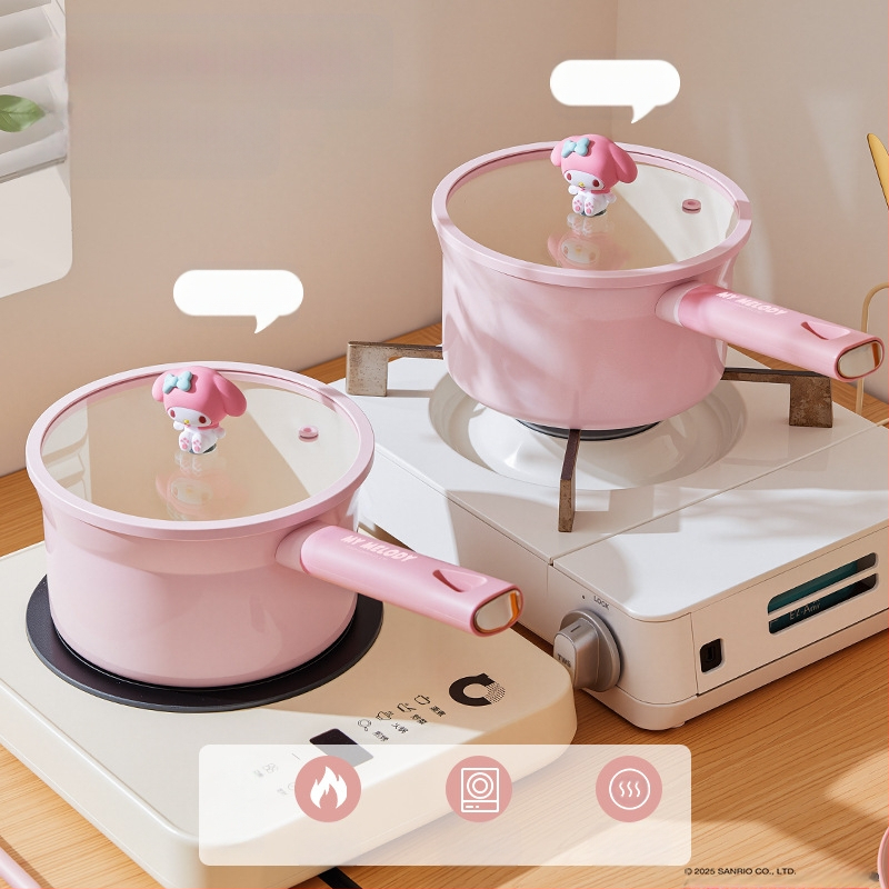 Sanrio višenamjenska posuda za mlijeko, posuda s neprianjajućim dnom, posebna posuda za dodatak prehrani za dojenčad i malu djecu, posuda za juhu, posuda za kuhanje i kuhanje na pari, višenamjenska posuda za instant rezance