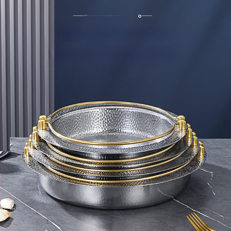 Trisluoksnis plieninis japoniškas „Shouxi“ puodas, korėjietiškas plokščiadugnis karštas puodas, pakabinamas puodas, nerūdijančio plieno karštas puodas, jūros gėrybių troškintas puodas, sausas puodas