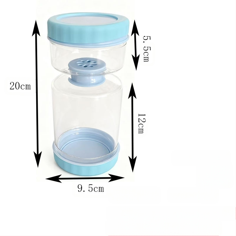 Piiriülene ümmargune viie põlvkonna kuiva ja märja eraldamisega marineeritud kurgipurk marineeritud kurgipurgi kuiva ja märja jaotusega liivakellapurk klaasmahuti