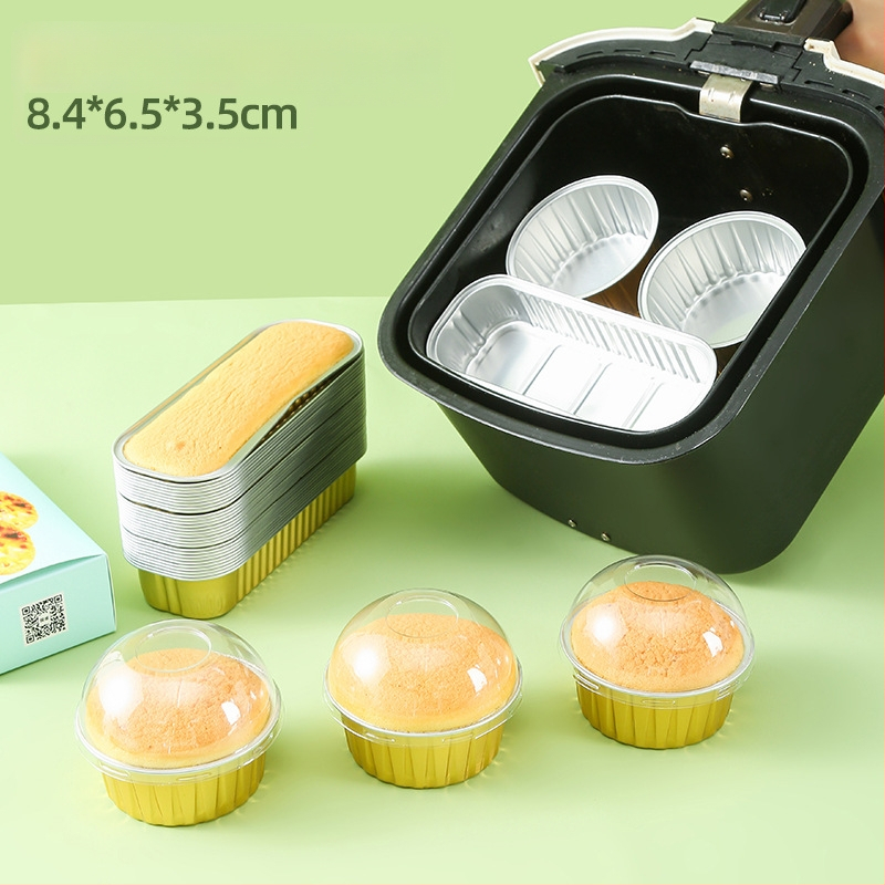 Oro keptuvės alavo folijos dubuo aliuminio folija kartojama buitinė orkaitė pyrago pudingo kepimo forma maža alavo folijos dėžutė puodelio padėklas