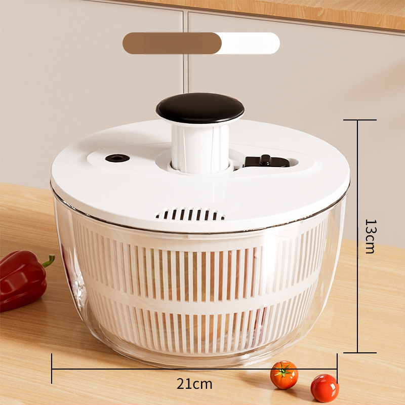 Daržovių džiovyklė su presu, buitinė salotų džiovyklė su gręžimo funkcija, daugiafunkcis didelės talpos besisukantis išleidimo krepšelis, daržovių dubuo