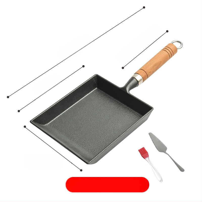 Jaapani tamagoyaki pott Paksu munaga röstitud munarull Praepann Ruudukujuline omlett Praepann Katmata mittenakkuva kattega praepann Malmist praepann