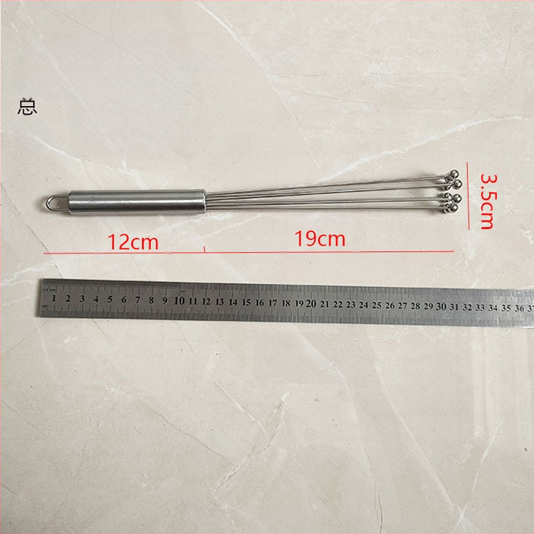 Nerūdijančio plieno rankinis kiaušinių plaktuvas, spyruoklinis kiaušinių maišytuvas, grietinėlės ir tešlos maišymo lazdelė, kepimo įrankis