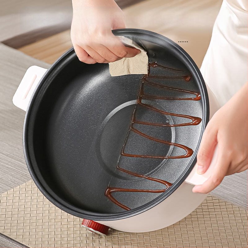 Многофункционална електрическа тенджера за готвене, вградена електрическа тенджера за готвене в домакинство, общежитие, студентско общежитие, готвене на юфка, малка електрическа тенджера, малък електрически уок