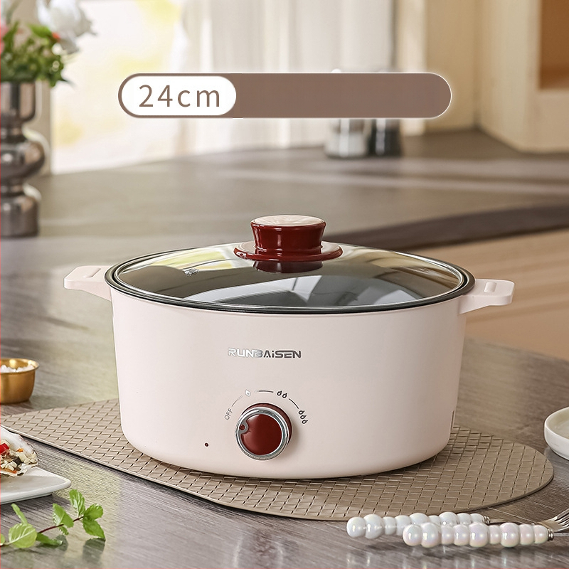 Многофункционална електрическа тенджера за готвене, вградена електрическа тенджера за готвене в домакинство, общежитие, студентско общежитие, готвене на юфка, малка електрическа тенджера, малък електрически уок