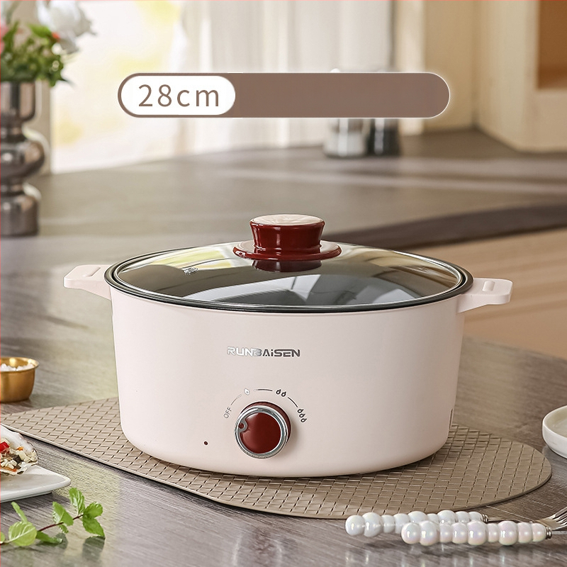 Многофункционална електрическа тенджера за готвене, вградена електрическа тенджера за готвене в домакинство, общежитие, студентско общежитие, готвене на юфка, малка електрическа тенджера, малък електрически уок