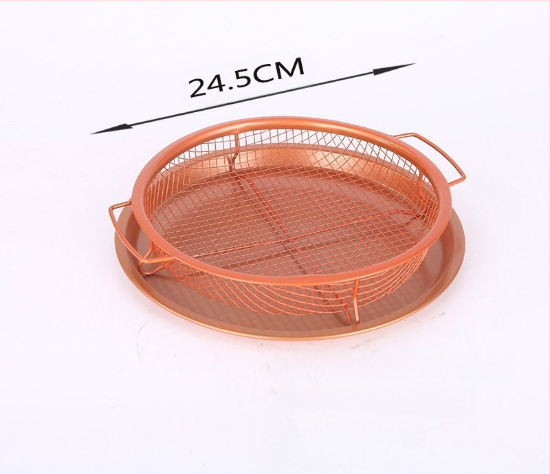 Nerūdijančio plieno tinklelis, bulvyčių kepimo krepšelis, filtro krepšelis, nelimpanti alyvos nusausinimo grotelės, traškumo padėklas