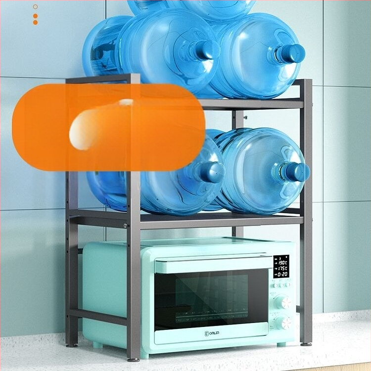 Konyhai mikrohullámú sütő állvány, háztartási tároló, többcélú, többrétegű edénytartó, sütő többrétegű állvány, pulti tárolóállvány