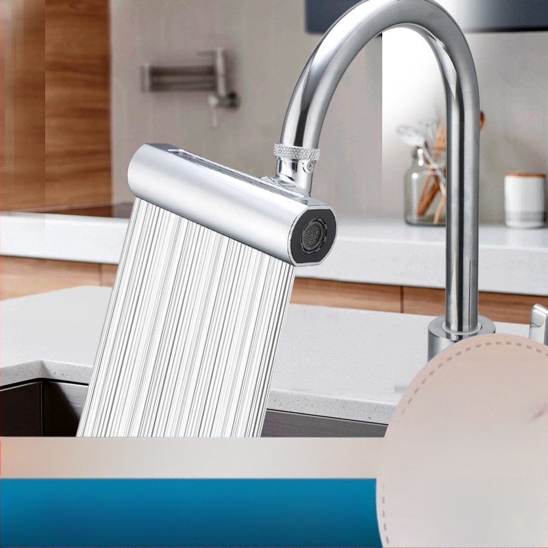Feiyu kuhinjska slavina s vodopadom, rotirajuća s četiri stupnja prijenosa, otporna na prskanje vode, univerzalni adapter za mlaznicu za vodu, produžetak, otporan na artefakte