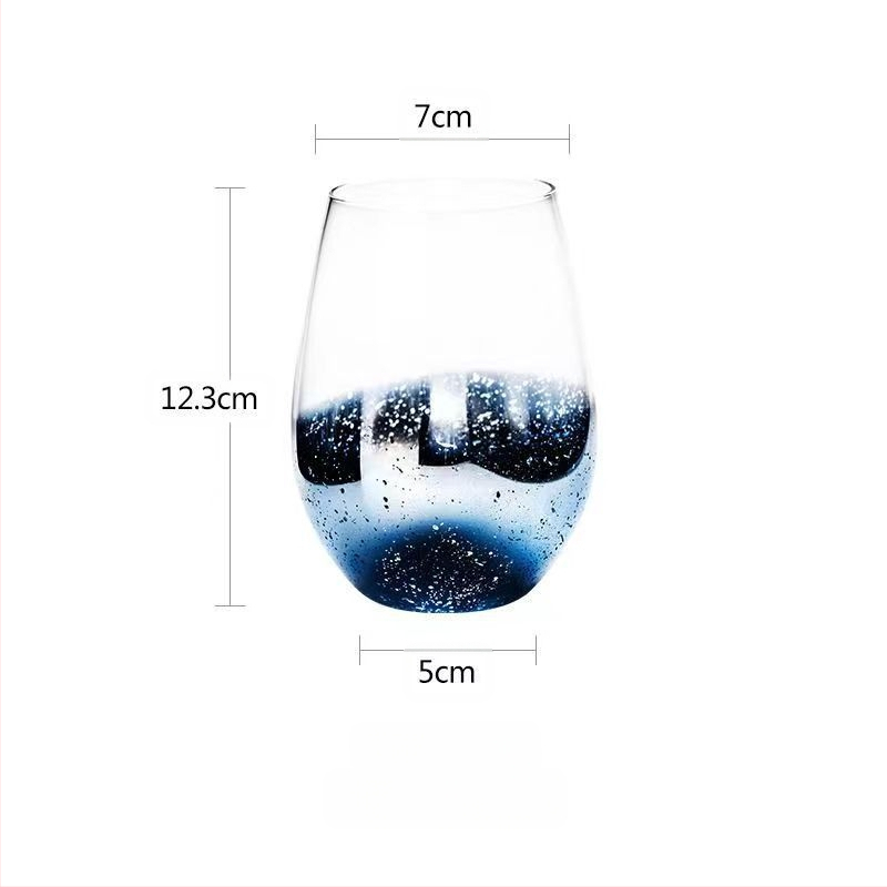 Tähistaeva gradientklaasist populaarne loominguline munakujuline galvaniseeritud veekruus, veiniklaas, mahlapiimakruus, suur kõhukruus