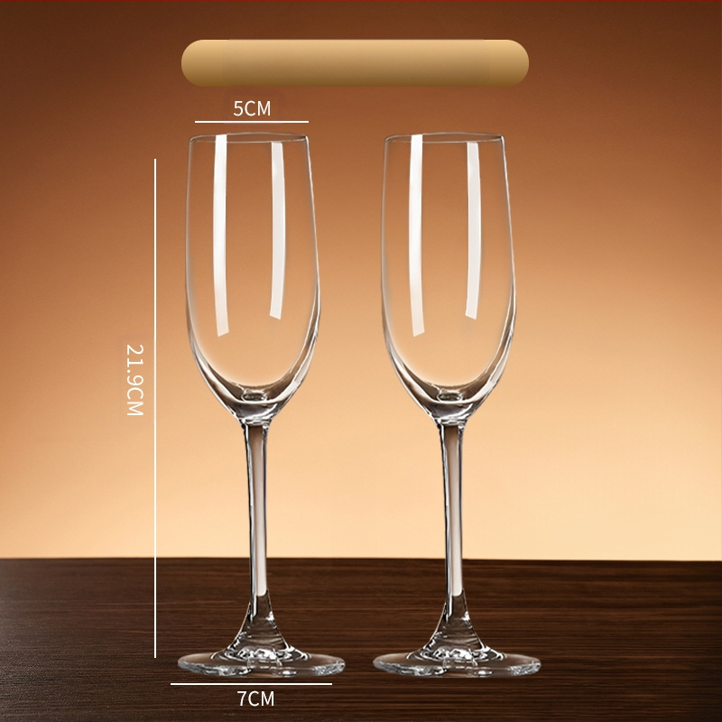 Krištolinio stiklo šampano taurė, vynuogių skonio saldus stiklas, stiklinių taurių rinkinys
