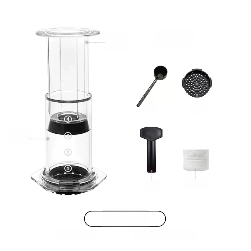 Meilės slėgis slėgis skaidrus lauko nešiojamas rankinis slėginis kavos aparatas rankinis kavos puodas dalintis slėginiu puodu muzika