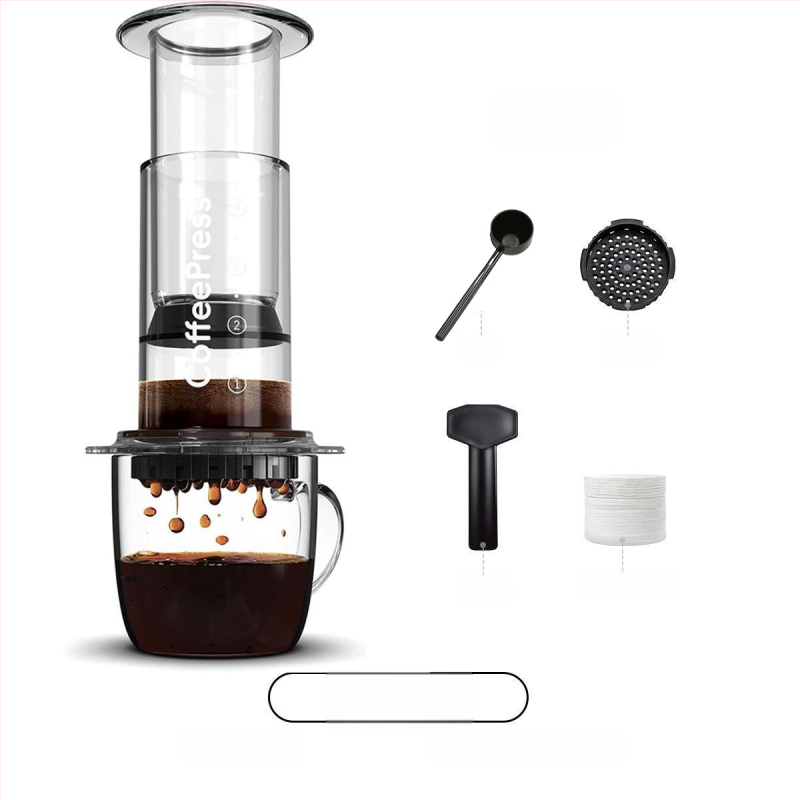 Meilės slėgis slėgis skaidrus lauko nešiojamas rankinis slėginis kavos aparatas rankinis kavos puodas dalintis slėginiu puodu muzika