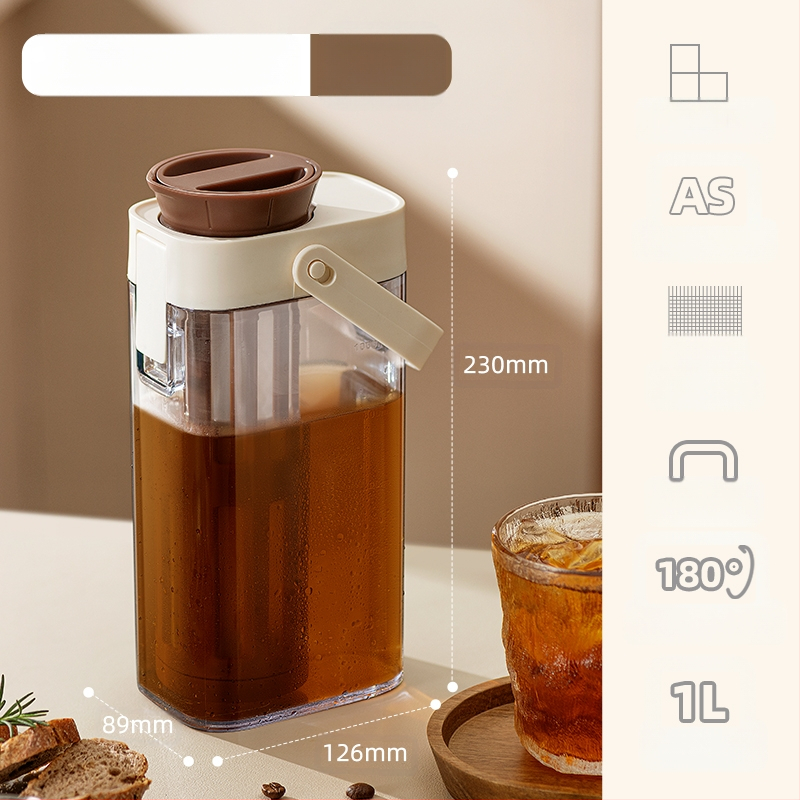 Külmpruulpott Kohvikann Kodune kaasaskantav külmik Külmaveepott Suure mahutavusega külmpruulpudeli teekann Jääpruulpudel