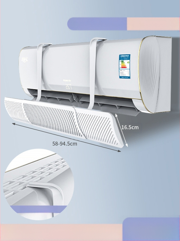 Naujo gamintojo oro kondicionieriaus priekinis stiklas su apsauga nuo tiesioginio pūtimo, teleskopiniu pakabinamu oro kondicionieriaus išleidimo anga, vėjo deflektorius be kondensato