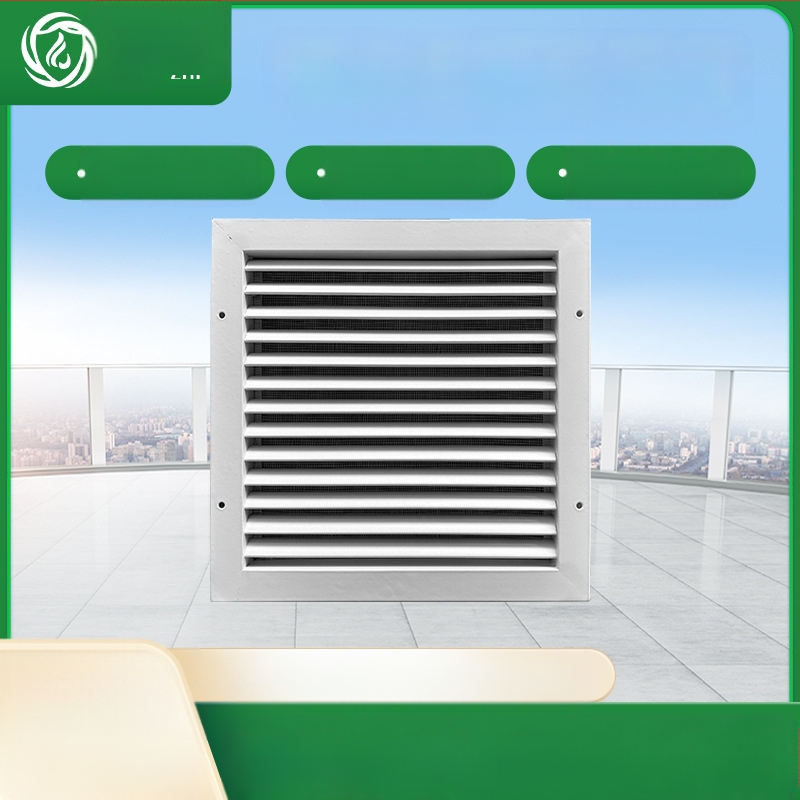 Tarpvalstybinės aliuminio lydinio žaliuzės oro išleidimo anga Išorinė siena Išlenktas mentė Kvėpuojanti vieno sluoksnio žaliuzė Centrinis oro kondicionavimo išleidimo angos apdorojimas