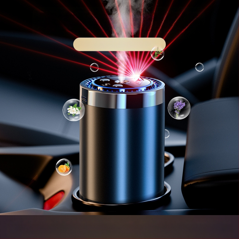 Automašīnā montējama aromterapijas automašīnas viedā vīraka izsmidzināšanas mašīna ar vieglu aromātu, augstas kvalitātes smaržas, mājas mitrinātājs, automašīnas smaku noņemšanas zvaigzne augšpusē