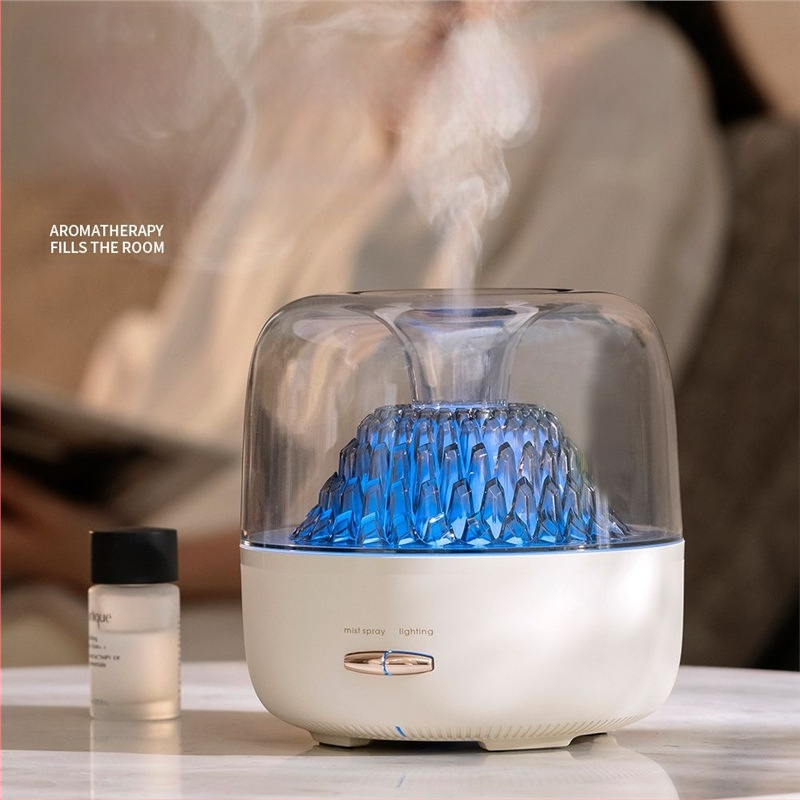 Üveg aromaterápiás párásító, környezeti fény, nagy ködmennyiség, hálószoba irodai asztali aromaterápiás gép, születésnapi ajándék lányoknak