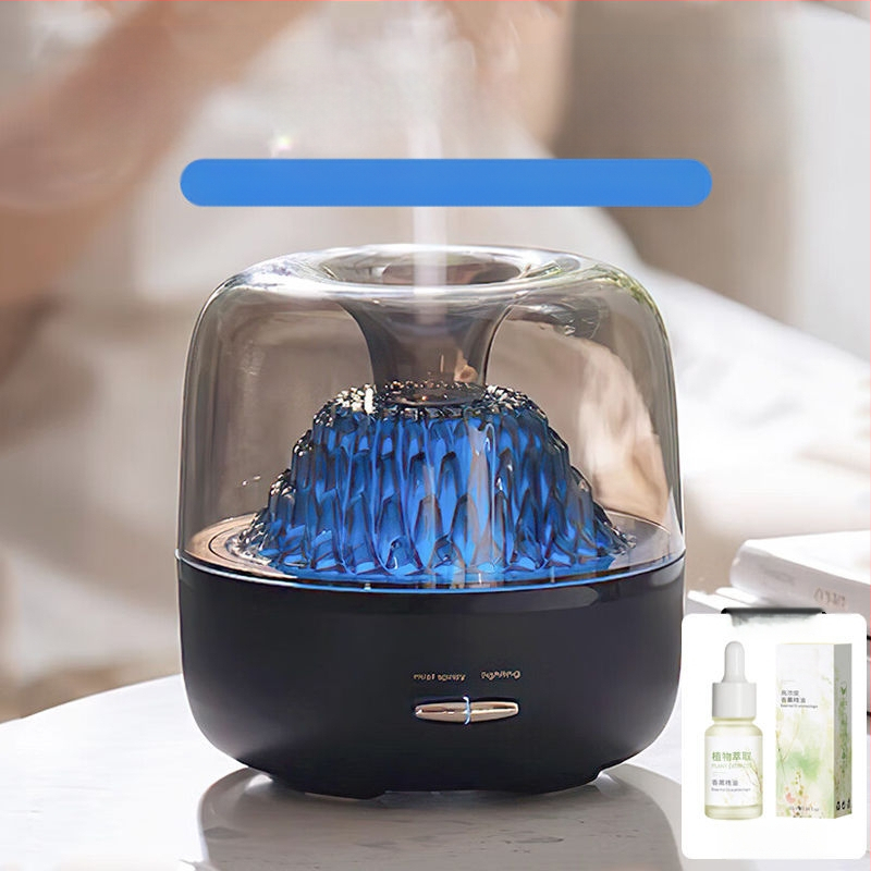 Üveg aromaterápiás párásító, környezeti fény, nagy ködmennyiség, hálószoba irodai asztali aromaterápiás gép, születésnapi ajándék lányoknak