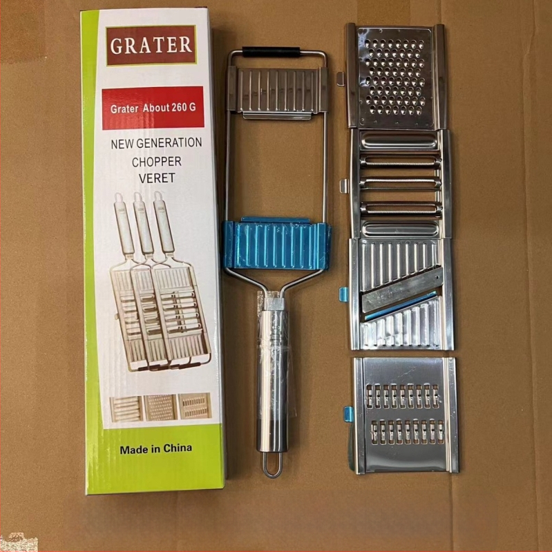 Daugiafunkcis daržovių pjaustytuvas, bulvių griežinėliai, rankinis nerūdijančio plieno tarka, vertikalus daržovių pjaustytuvas, skirtas tarpvalstybiniams karštiems produktams