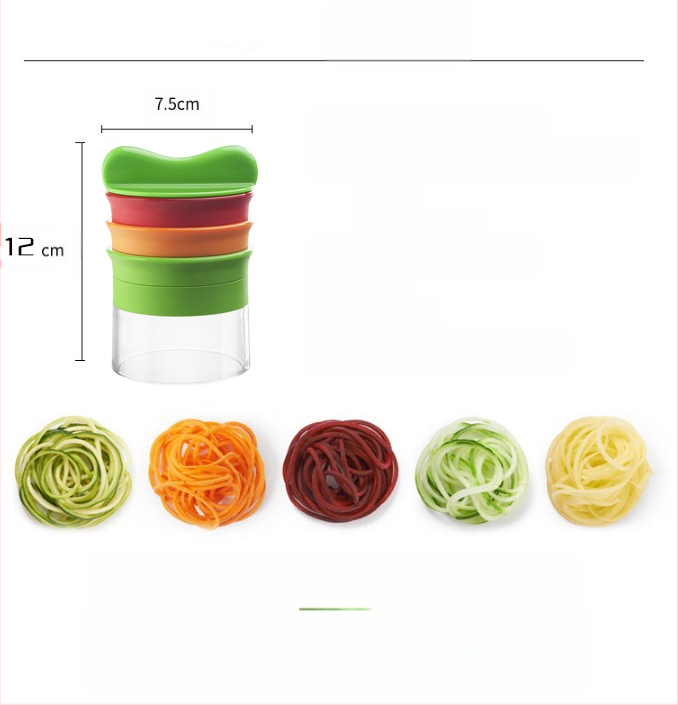 Kūrybinis šalto indo įrankis Daugiafunkcis daržovių spiralinis pjaustytuvas Cukinijų agurkų makaronų pjaustytuvas Smulkintuvas