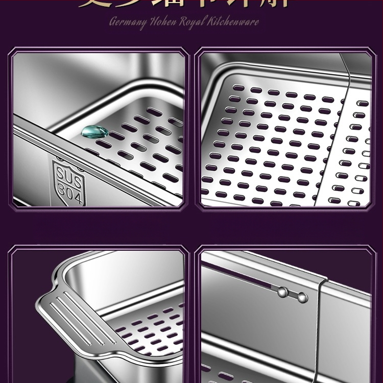 304 nerūdijančio plieno vieno kriauklės išleidimo krepšelis virtuvės kriauklės kriauklės teleskopinis išleidimo krepšelis naujas vandens filtro krepšelis