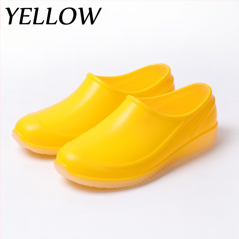 Narancssárga, alacsony szárú esőcipő, férfi és női, csúszásmentes, lapos, élelmiszeripari, fehér, csúszásmentes gumicipő, sekély szájú, kopásálló gumicipő, férfi nagykereskedelem