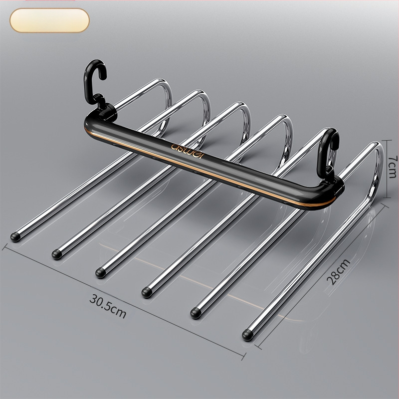 Sulankstomos kelnių lentynos daugiafunkcinė kelnių pakaba daugiasluoksnė besiūlė buitinė magiška kelnių segtukas drabužių spintos laikymo organizatorius kelnių pakaba