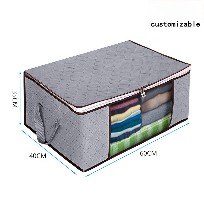 Ágy alatti tárolódoboz, összecsukható ruhatároló táska, otthoni ruhásszekrény, porálló, nem szőtt anyagból készült, nagy kapacitású rendszerezés
