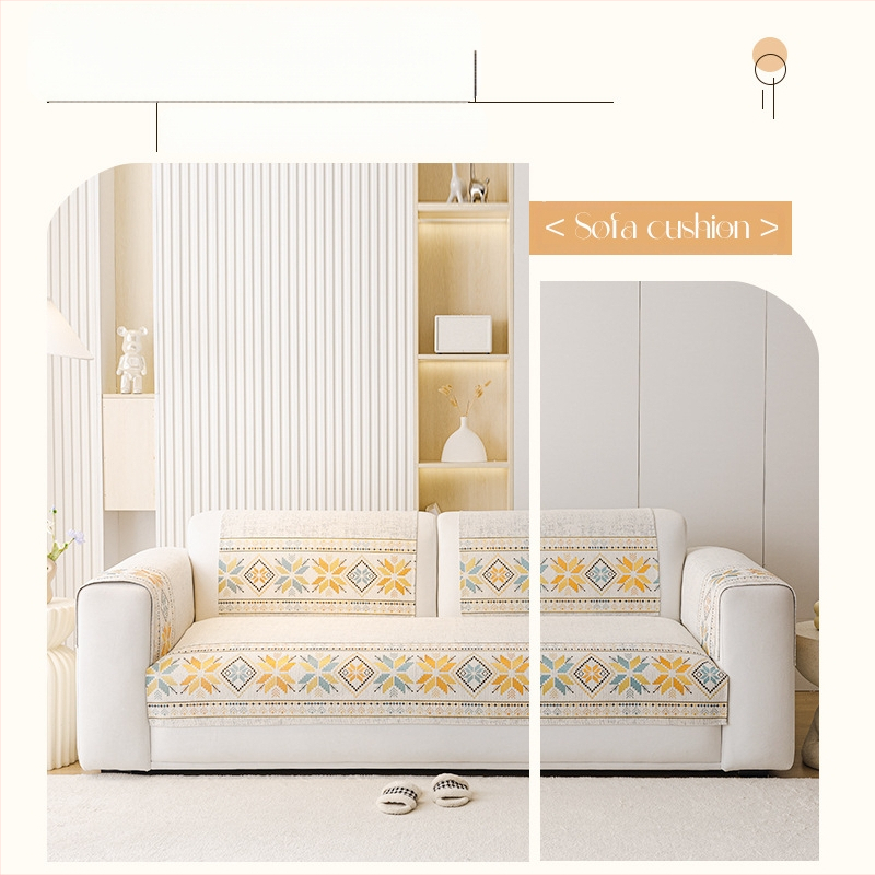 Bohém zsenília kanapépárna minden évszakra univerzális 2025 új, csúcskategóriás, csúszásmentes párnahuzat szövettel