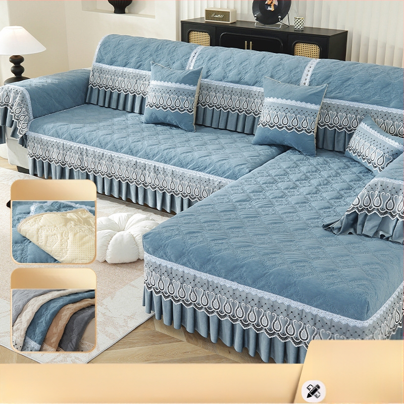 Könnyű, luxus, csúcskategóriás zsenília szoknya, modern kanapépárna, új, csúszásmentes, macskakarcálló, négy évszakos, univerzális, nagykereskedelem