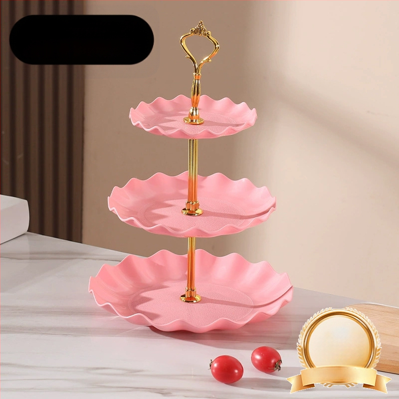 Daugiasluoksnė vaisių lėkštė, pasižyminti aukšta estetine verte, lengvu prabangumu ir aukšto lygio pojūčiu, tinkanti svetainės kavos staliukui, užkandžių lėkštei, džiovintų vaisių demonstravimo lėkštei ir padalintai lėkštei.