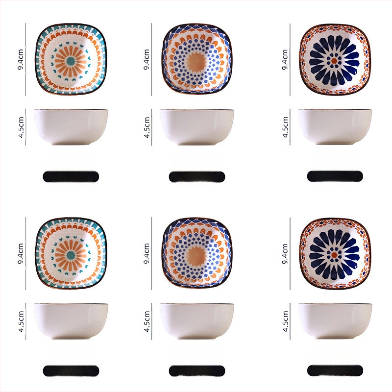 „Sheri Bohemian Buities Retro“ Keraminis Skonio Indelis Karšto Puodo Padažas Japoniški Užkandžiai Mažas Indelis