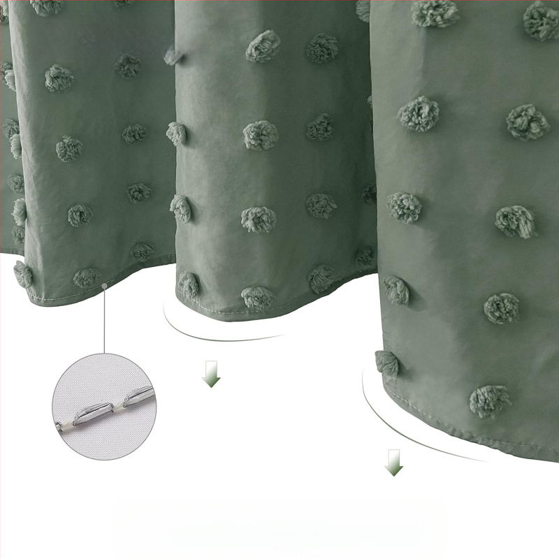 Uus lillelise väljalõikega vannitoa vaheseina kardin, lihtne veekindel dušikardin puurimisvabade konksudega