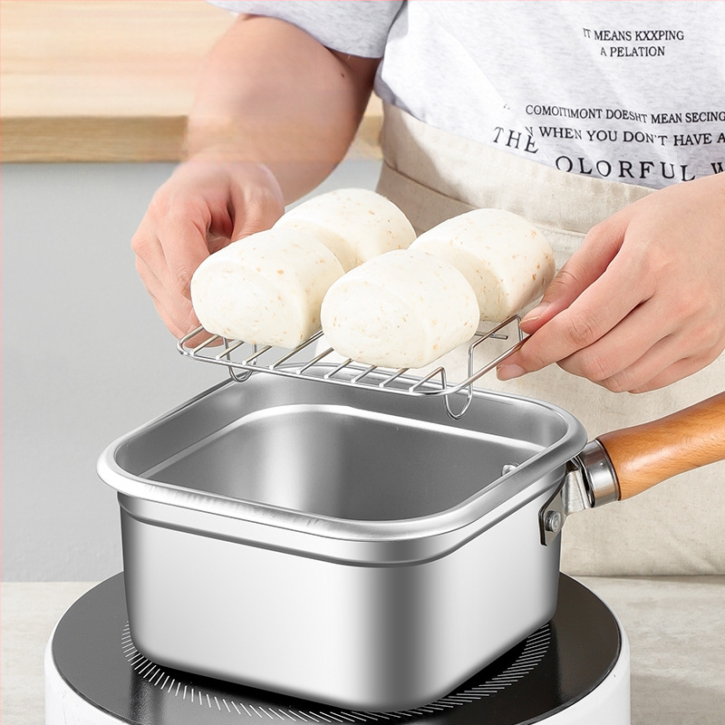 - Piiriülene Jaapani roostevabast terasest kandiline fritüür, majapidamises kasutatav piimapott, nuudlipott, kaasaskantav õues kasutatav tempurafritüür