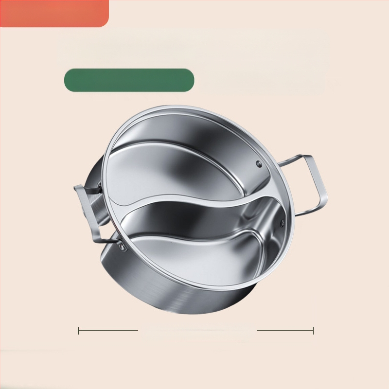 Vienos dalies „Yuanyang“ puodo indukcinė viryklė, universali karšto puodo buitinė didelė talpa, skalavimo puodas, sutankintas nerūdijančio plieno karšto puodo baseinas