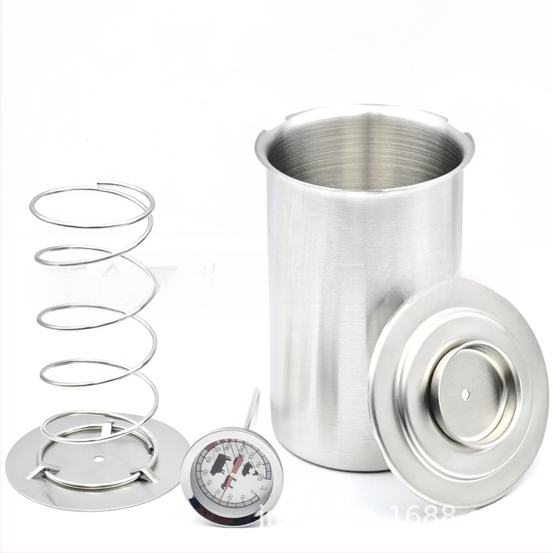 304 nerūsējošā tērauda tvaicēšanas gaļas spainis ar termometru gaļas plīts rūpnīcā noliktavā šķiņķa gatavošanas rīks šķiņķa ražotājs